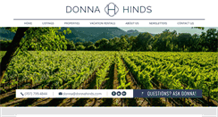 Desktop Screenshot of donnahinds.com